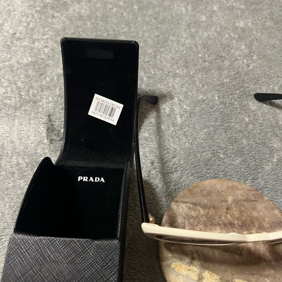 Prada Black and White Cat-Eye Sunglasses - Picture 3 of 4